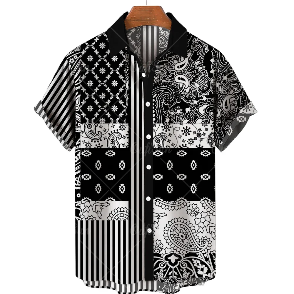 Men's Hawaiian Shirt 3D Fashion Imported Clothing Cashew Flower Printed Single-breasted For Men Tops 2023 Casual Dress