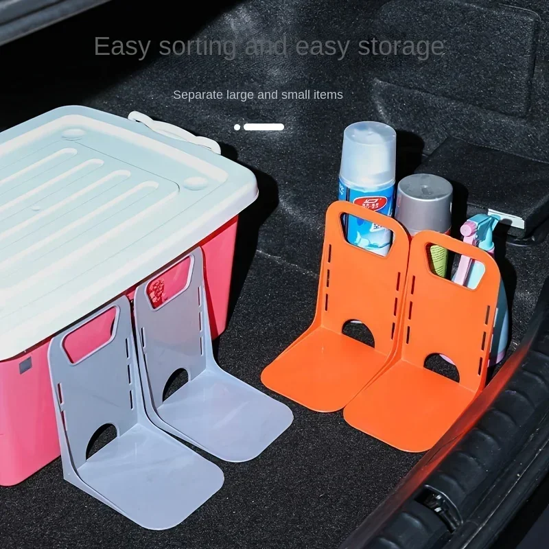Multifunctional Car Back 2/1pcs Auto Trunk Organizer Rack Luggage Box Stand Shake-proof Fence Storage Holder Tools