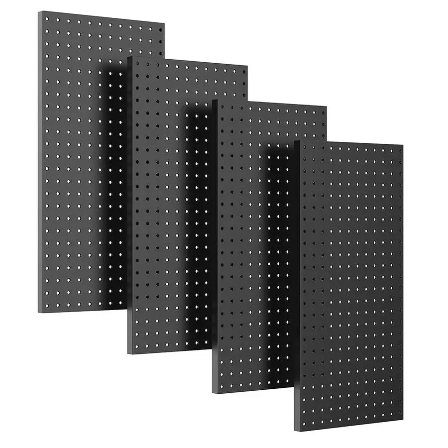 

4 Pcs Metal Pegboard Wall Panels, Peg Boards for Garage Tool Storage