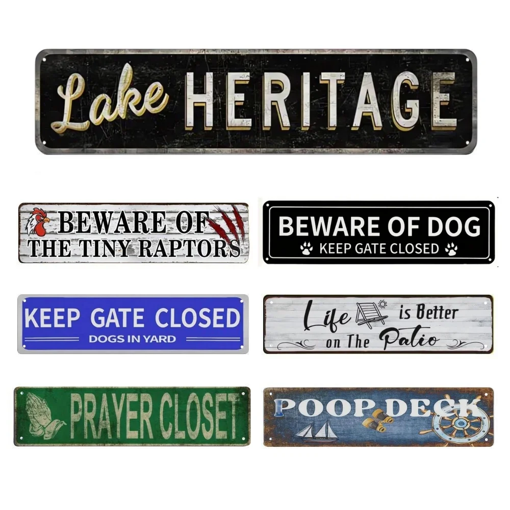 Vintage Aluminum Sign Lake Heritage Lake Michigan Light House Arrow Metal Tin Sign Poster Home Restaurant Wall Art Decoration
