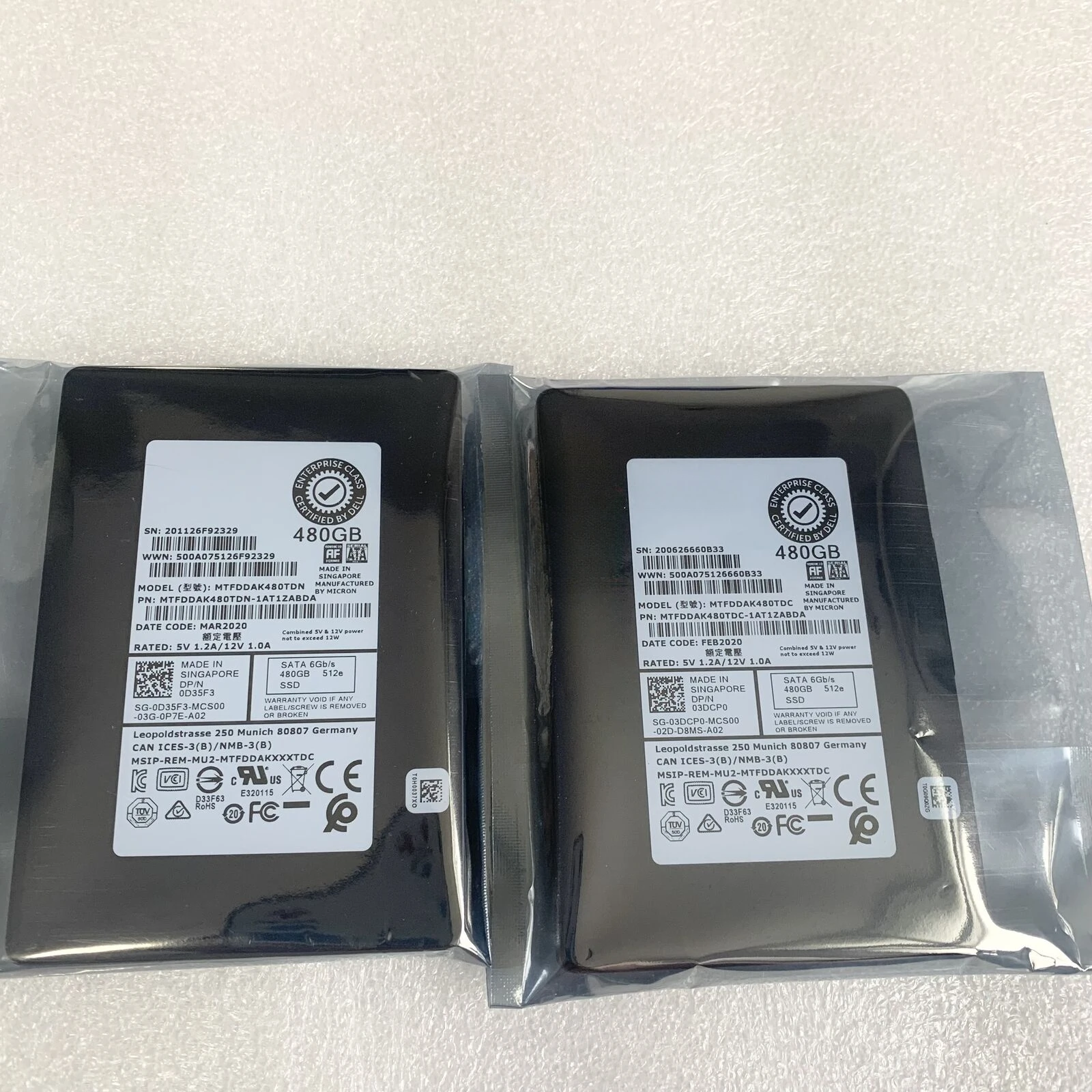 

For Hybrid 480GB SSD MTFDDAK480TDN D35F3 R740 Hybrid SSD Used