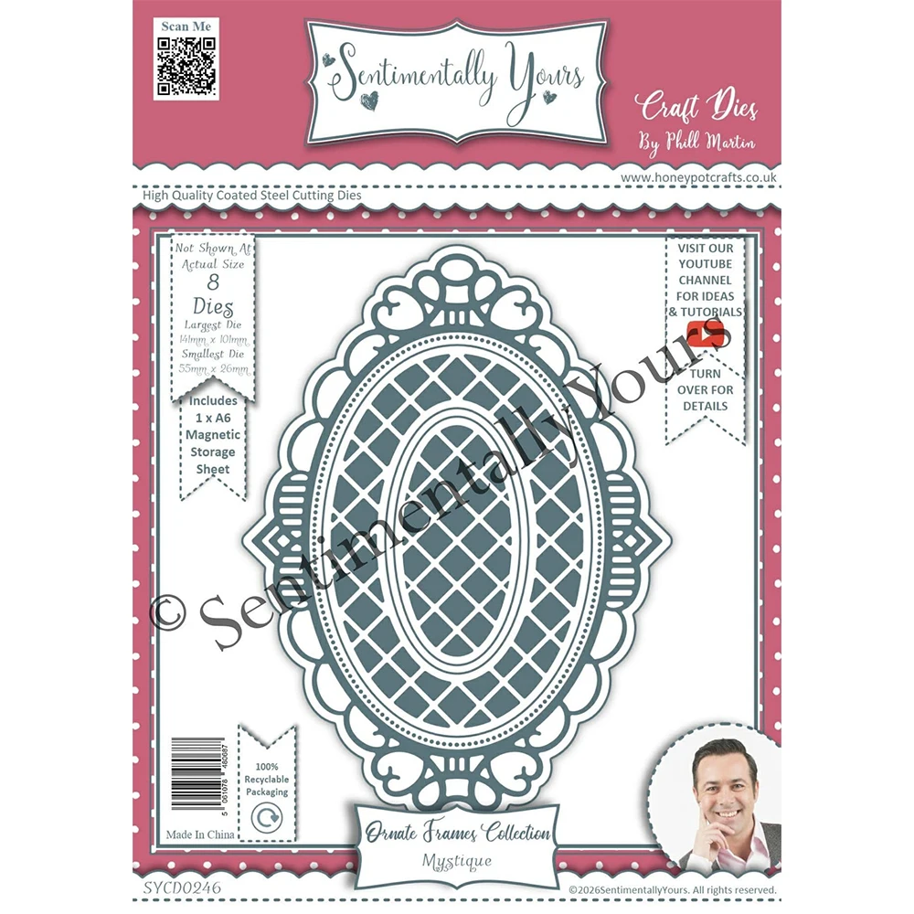 Troqueles de Corte Metálicos, Juego de Troqueles Mystique A6, Decoración para Scrapbooking, Plantilla de Repujado, Molde para Hacer Tarjetas de Felicitación Hechas a Mano