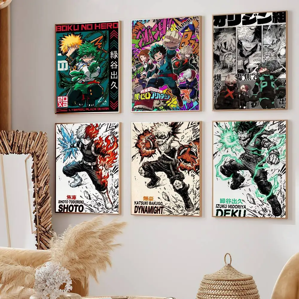 My Hero A-Academia Bakugo Katsuki p Poster Decoration Bedroom Home Wall Sticker Prints Painting Living Room Office Best seller