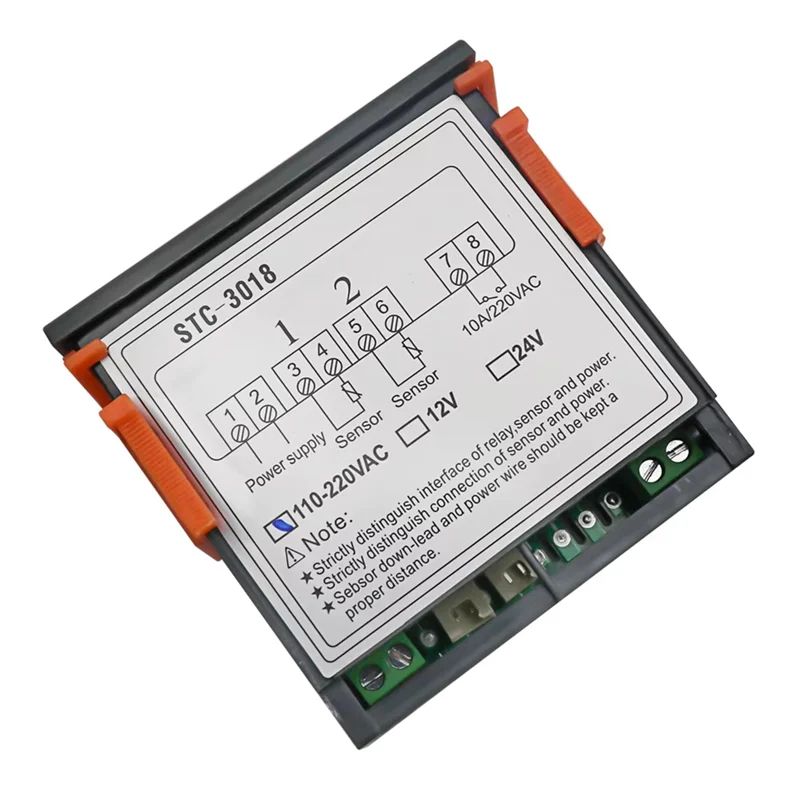 SQPP-STC-3018 المزدوج الرقمي متحكم في درجة الحرارة اثنين التتابع الناتج منظم الحرارة ترموستات مع سخان برودة 24 فولت