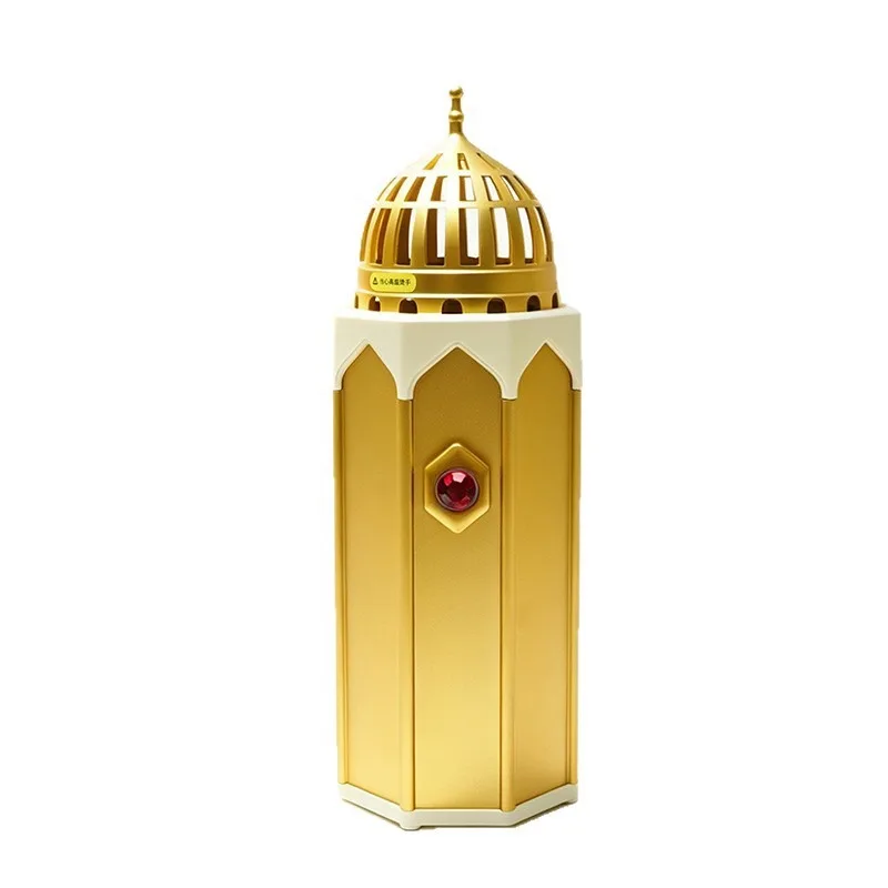 Arabian style rechargeable metal incense burner carved Middle East furnace wooden box packaging electronic incense burner