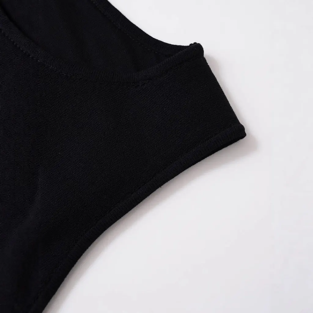 

Женская трикотажная футболка без рукавов с круглым вырезом, топ с пышным подолом, летняя модная торговая одежда в европейском стиле