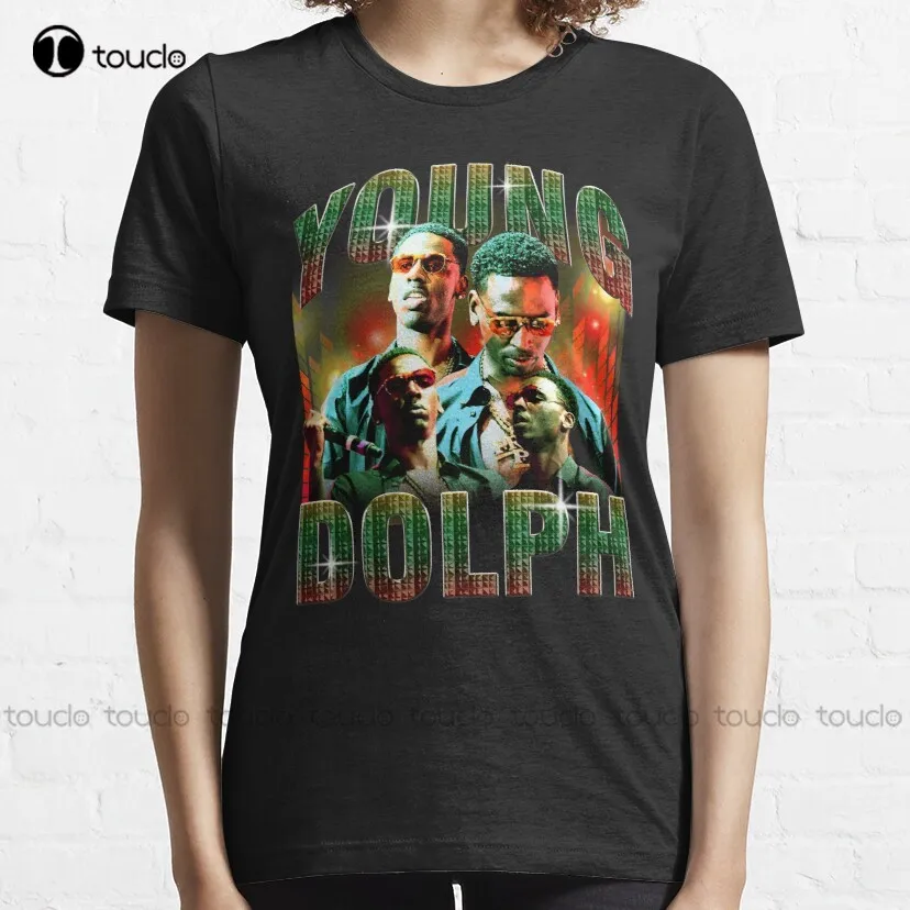 Young Dolph T-Shirt Graphic Tees Custom Aldult Teen Unisex Digital Printing Tee Shirt Xs-5Xl Cotton Christmas Gift Women Men New