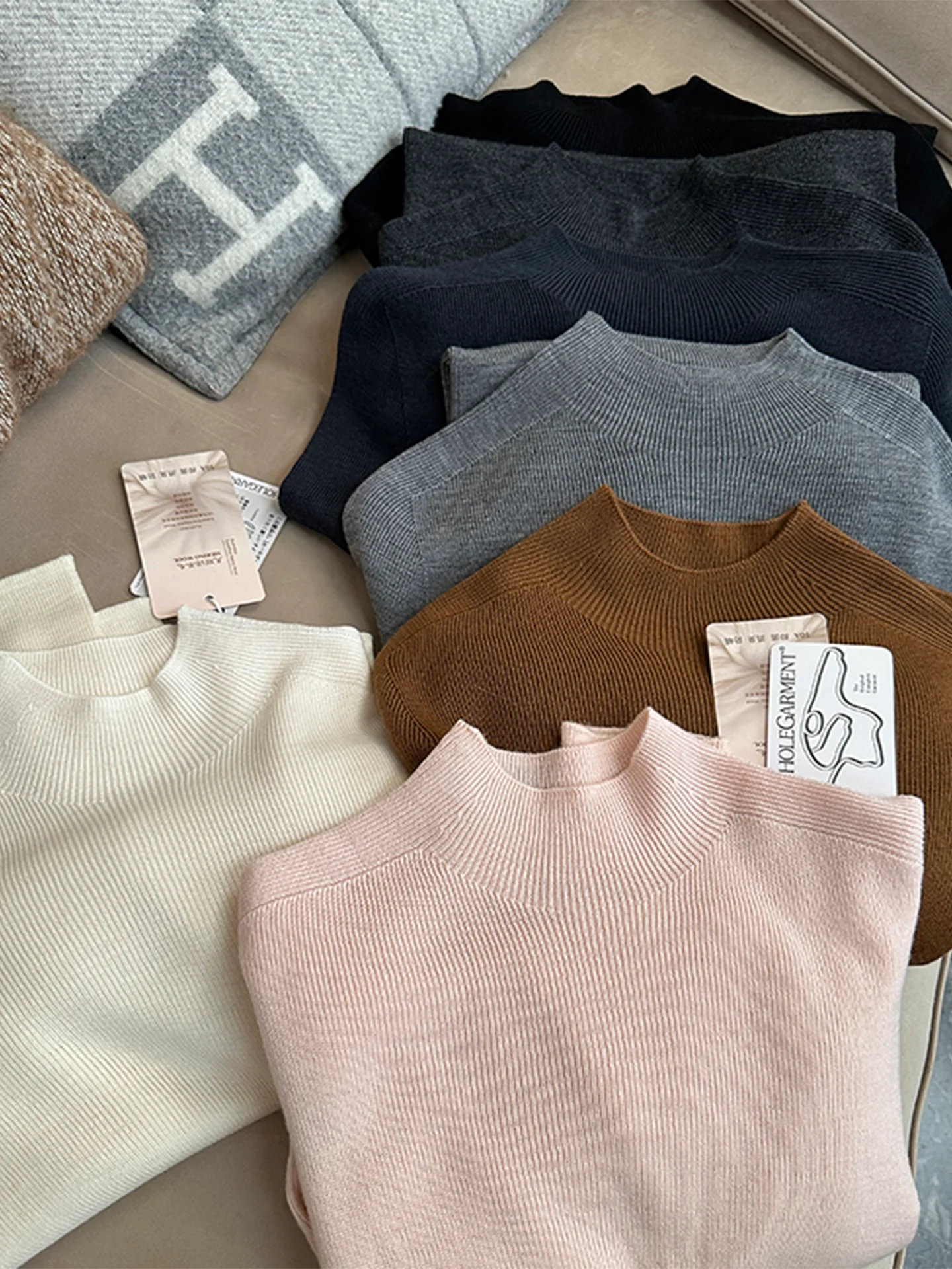 

Ультраудобный женский свитер из шерсти с начесом, теплый, не обтягивающий, красивый, простой, вязаный, для осени и зимы