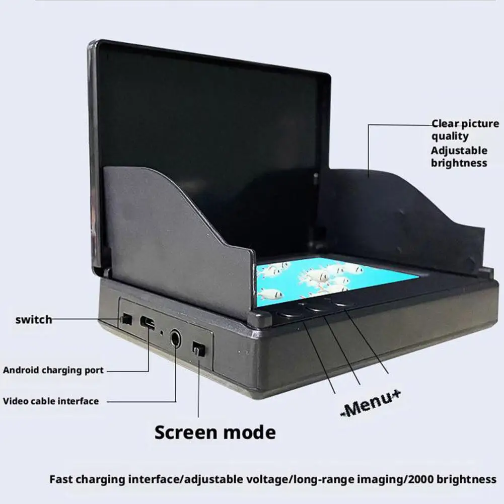 مكتشف عمق السمك المحمول باليد 1080P 4.3 بوصة LCD صياد السمك تحت الماء 220 °   كاميرا الصيد مع رؤية ليلية