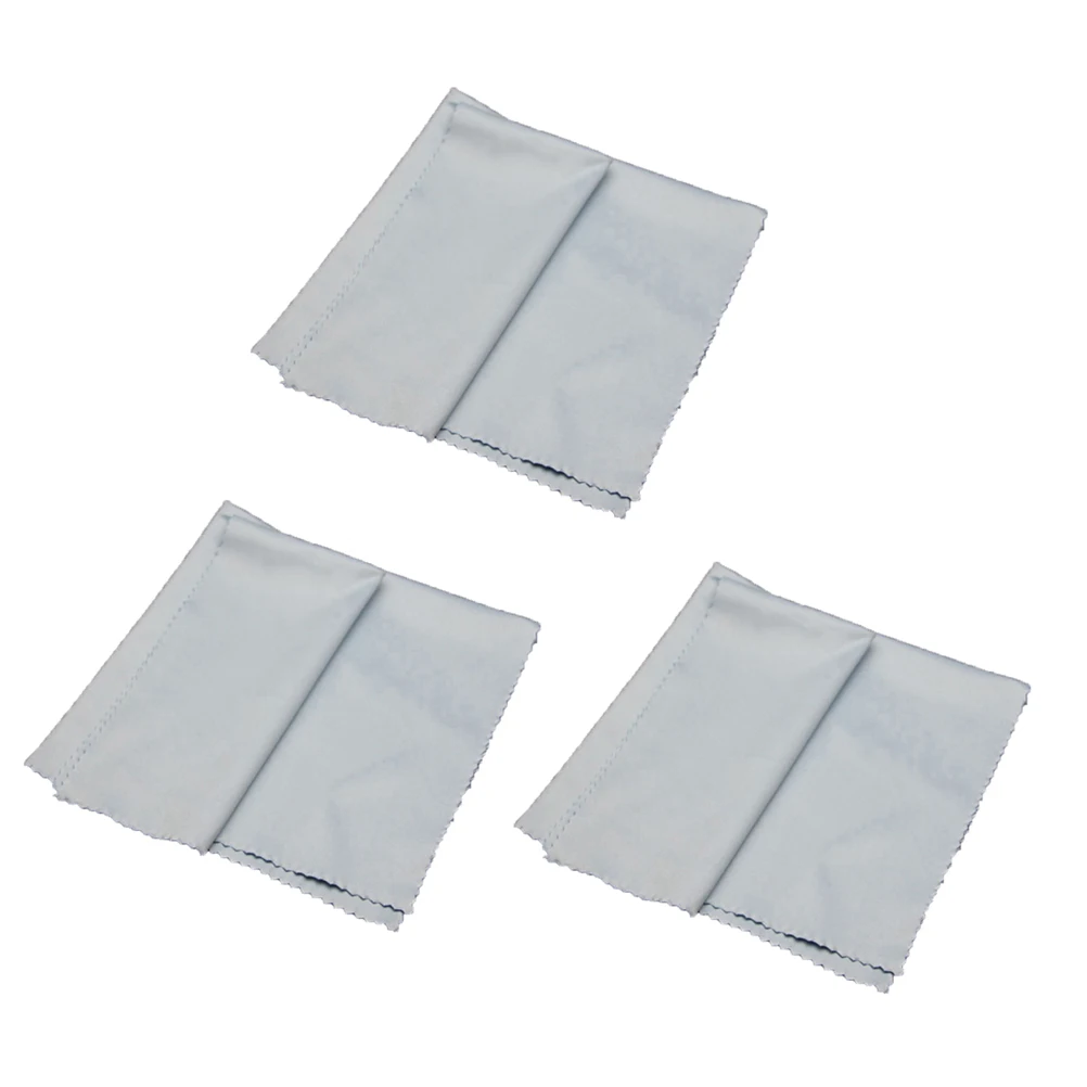 

3Pcs Microfiber Cleaning Cloths 40x40cm Blue Soft Reusable for Guitars Violins Pianos and More Microfiber Cleaning Cloth