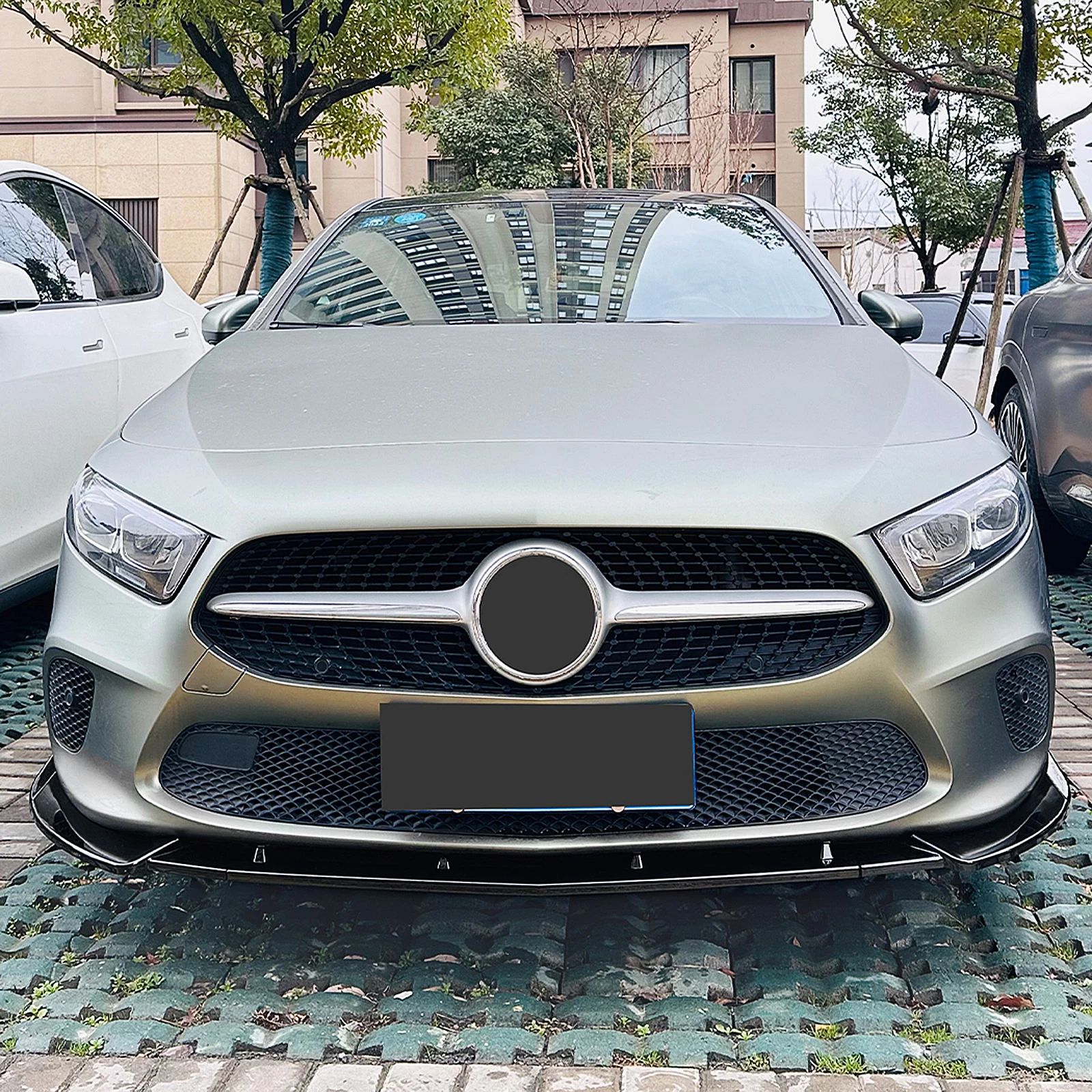 Front Bumper Spoiler Lip Splitter Kit For Mercedes Benz A Class W177 V177 2018-2022 A180 A200 A220 A250 Base Standard Versions