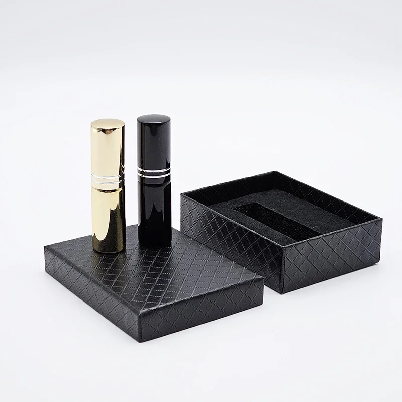 

10PCS 30PCS 5ML Mini Sample Spray Bottle Portable Atomizer Black Paper Box Perfume travel Empty Bottle Gifts Packaging