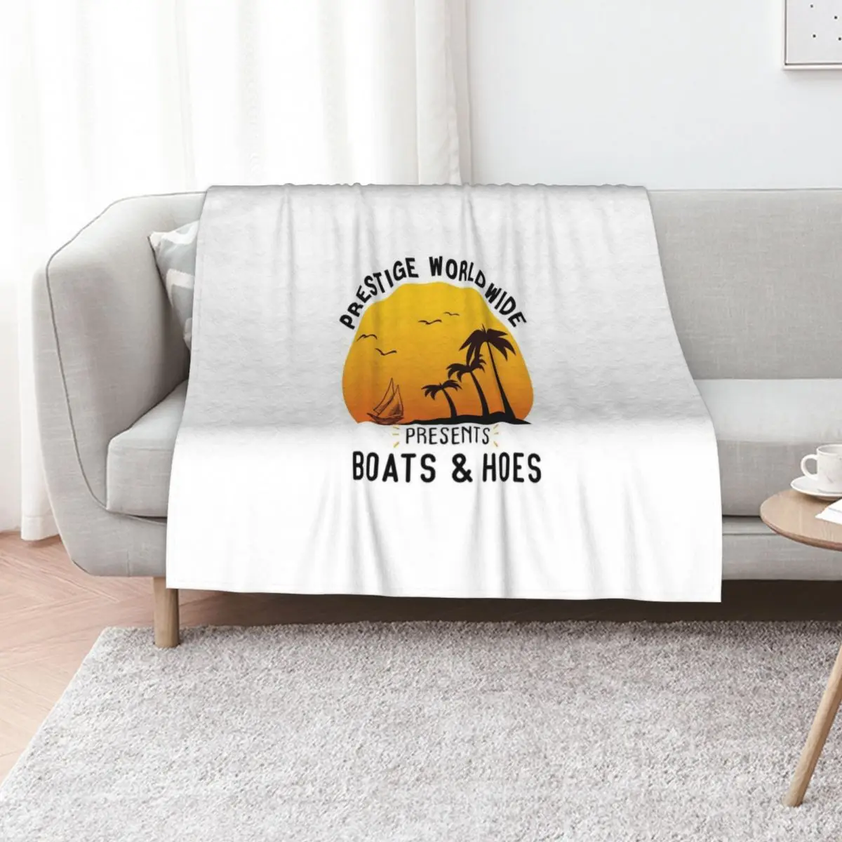 

prestige worldwide presents boats & hoes Throw Blanket Luxury St Flannel Moving blankets and throws Blankets