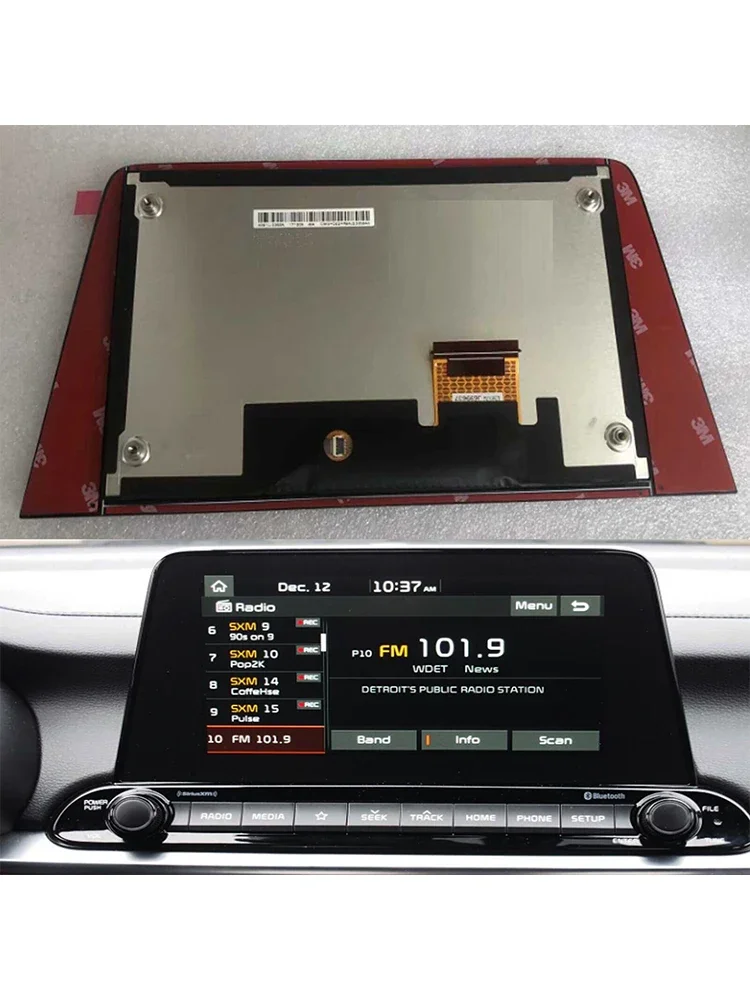 LCD Display With Glass Panel For Kia Cerato Forte K3 2017 2018 2019 2020 2021 2022 Navigation Radio Multimedia Screen Repairment