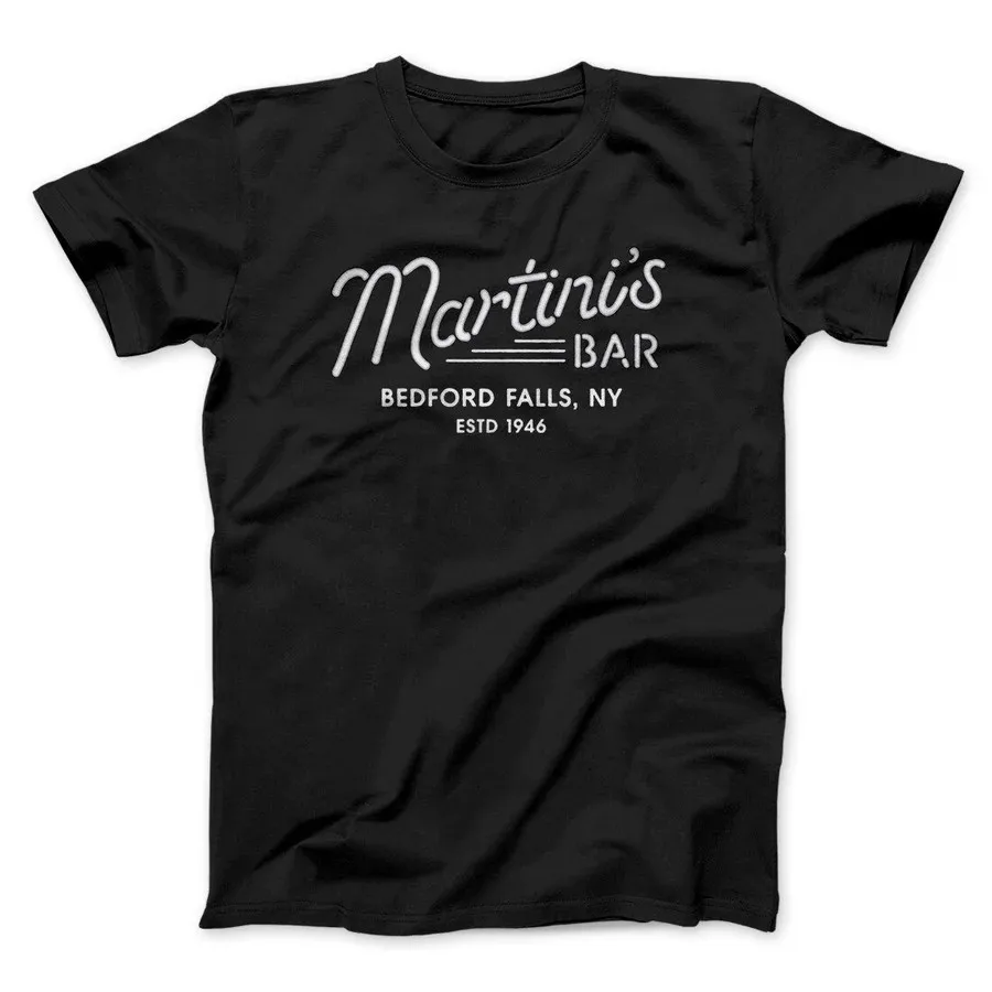 MARTINIS BAR FUNNY MOVIE MEN/UNISEX T-SHIRT Outdoor Casual Vintage Tee Shirts Classic letter Printed T shirts