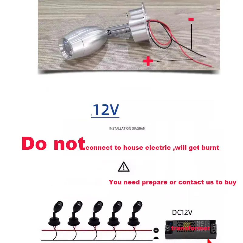Surface Mounted MINI LED Cabinet Spotlights 220V DC12v  Kitchen Puck Lighting for Jewelry Showcase Model Spot Light Wall Lamp
