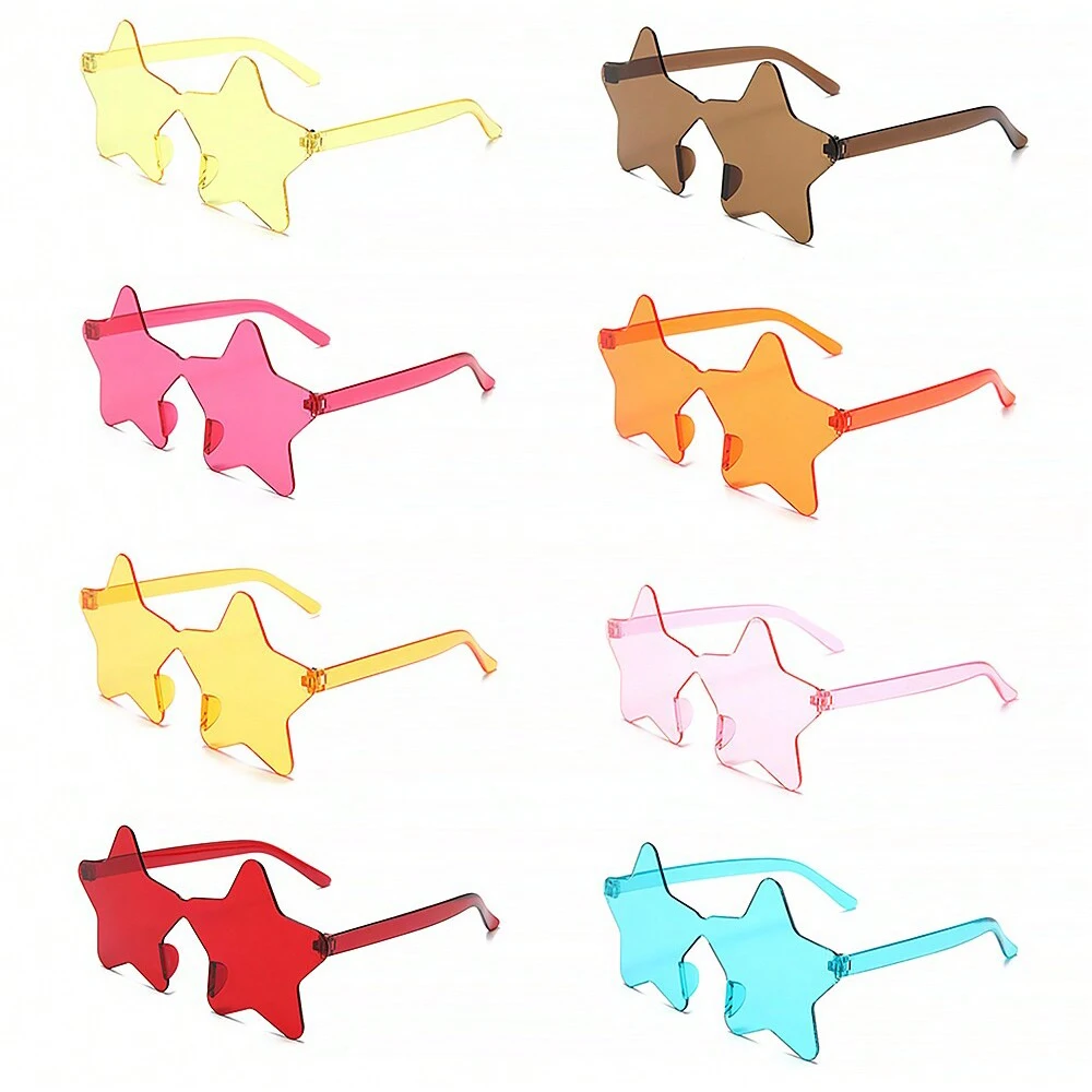 5 sztuk/zestaw kształt gwiazdy okulary przeciwsłoneczne okulary imprezowe okulary z polaryzacją DIY okulary dla kobiet zbieranie Party okulary przeciwsłoneczne Pentagram