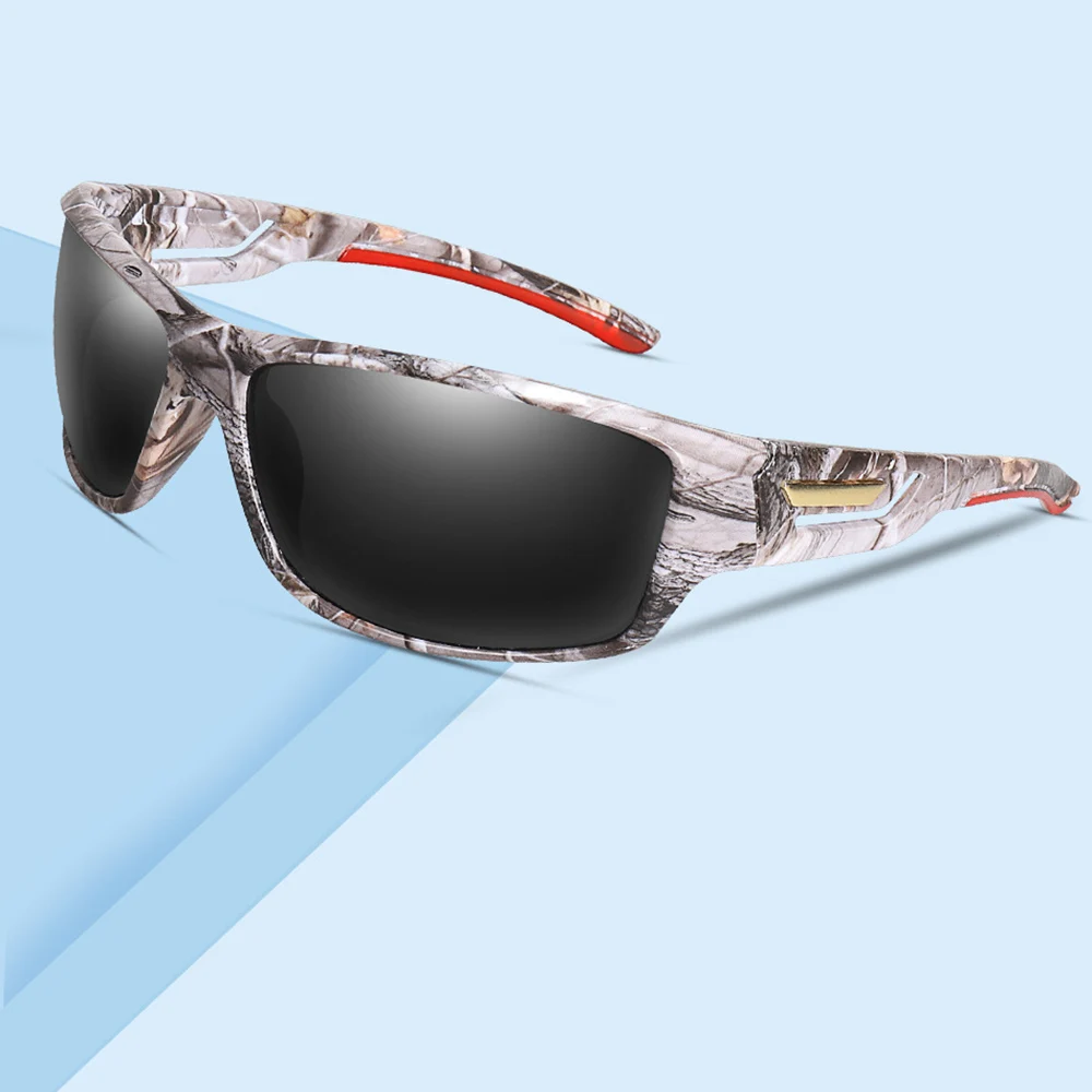 

White Camouflage Sport Polarized Sun Glasses Polarized Mirror Sunglasses Custom Made Myopia Minus Prescription Lens -1 To -6