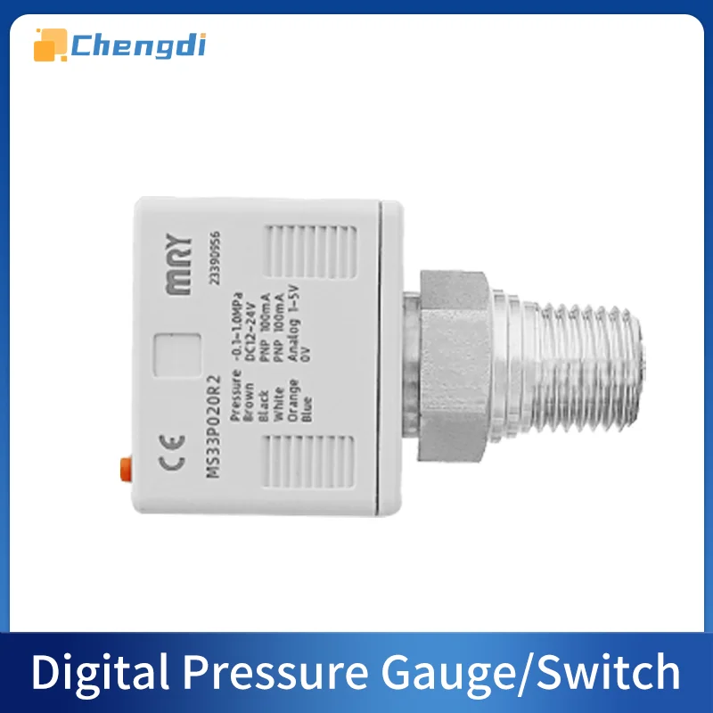 Fluid digital pressure gauge corrosion resistant  RS485 hydraulic gauge digital water pressure switch smc type ZSE20 ISE20 ZSE80