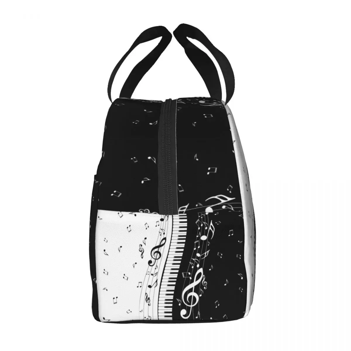 Piano Keys Music Notes Lunch Box for Women Waterproof Cooler Thermal Food Insulated Lunch Bag Work Portable Picnic Tote Bags