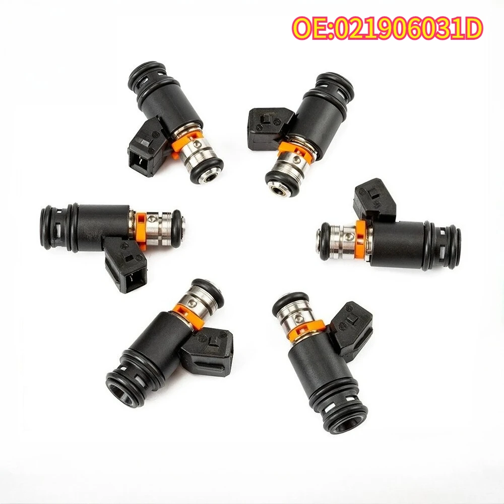 

High quality New For 1/6Pcs 021906031D Fuel Injector Volkswagen EuroVan 1997-2003 Golf 1999-2002 Jetta 1999-2002 V6-2.8L