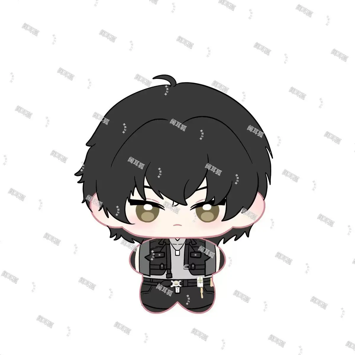 10CM Anime Wuthering Waves Rover 코스프레 플러시 배낭 장식 귀여운 플러시 펜던트 키 체인 크리스마스 선물