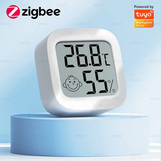 Tuya Zigbee 3.0 czujnik temperatury i wilgotności cyfrowy wyświetlacz LCD współpracuje z aplikacją Smart Life pilot termometr higrometr
