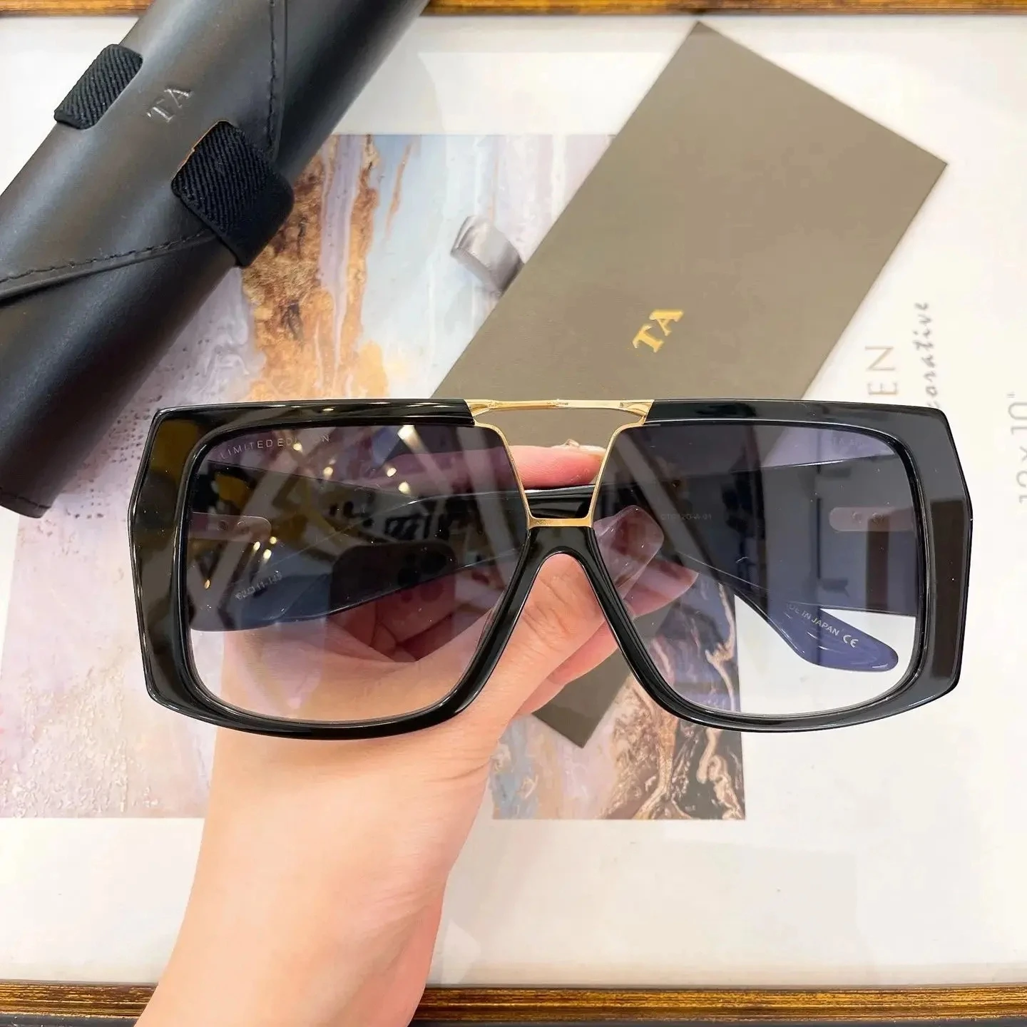 

Оригинальные мужские солнцезащитные очки для LIANGCHENDIT DT ABRUX DTS420-A LIMITED EDITION, стильная классическая ацетатная оправа, женские очки для пар