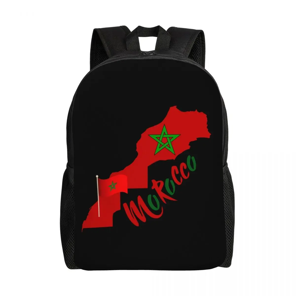 

Custom Ara Is Moroccan Morocco Flag Travel Backpack Women Men School Computer Bookbag College Student Daypack Bags