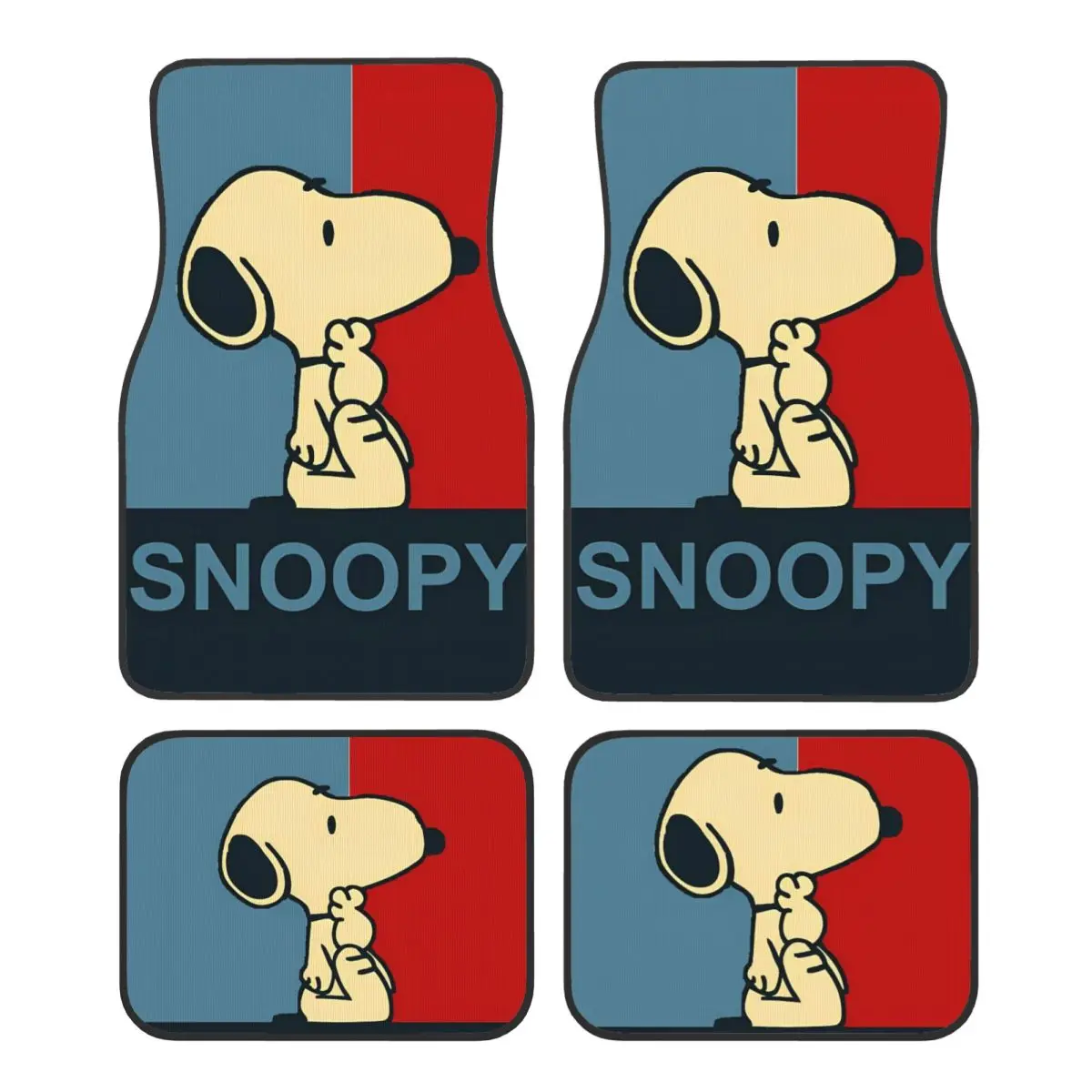 

Snoopys Cartoon Dog Automotive Floor Mats for Cars Universal Fit Full Set Car Floor Mats Non-Slip for SUV Truck