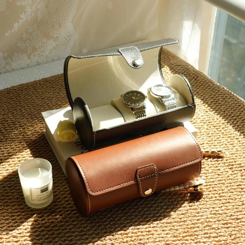 حامل ساعة أسطواني يحمي من رطوبة الغبار ومناسب للرحلة