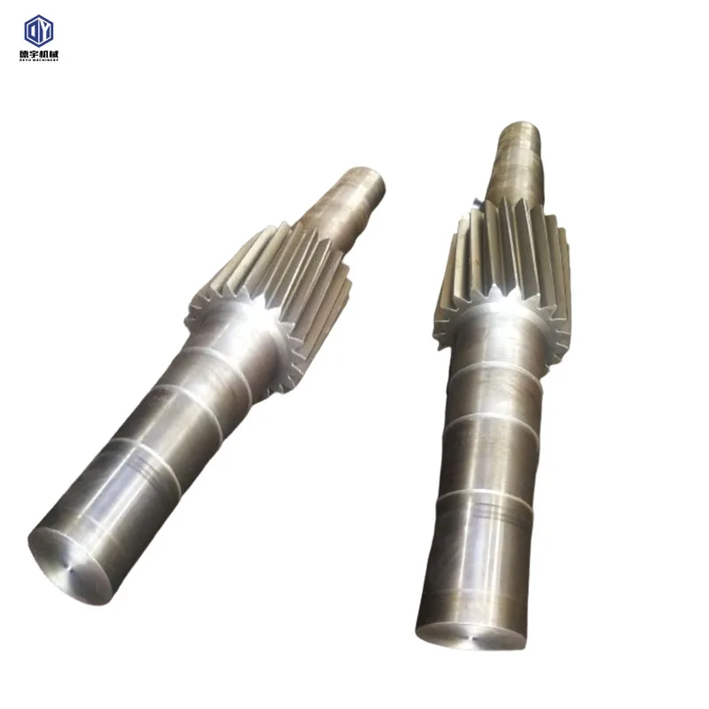 AISI 4140 Steel Metal High Rotate Speed Helical Gear Pinion Shaft With Bearing for Sugar Mill