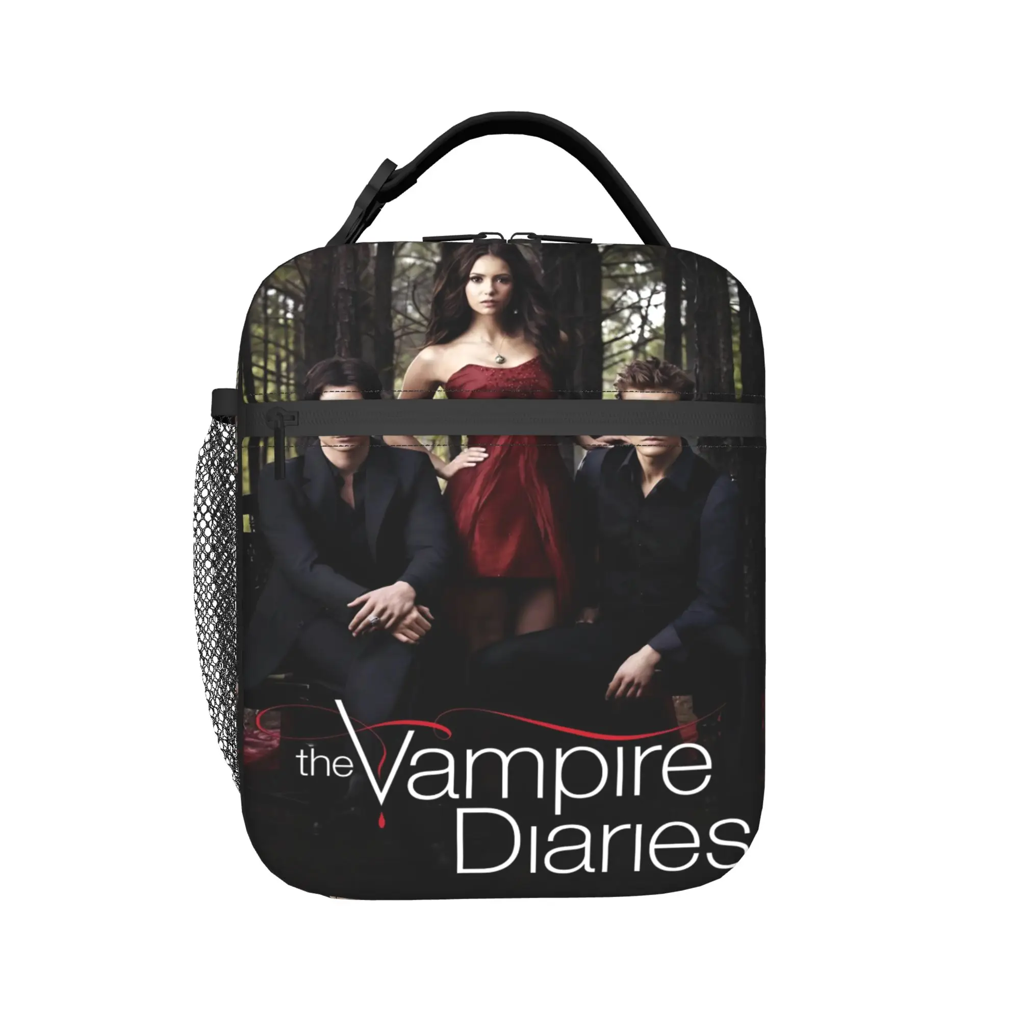 The Vampire Diaries Resuable Movie Lunch Bag Damon Salvatore Picnic Lunch Box For Men Thermal Lunch Bags Portable Cooler Bag