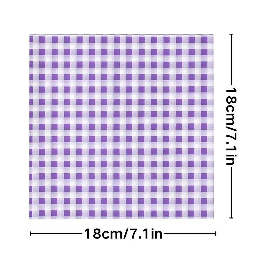 50/200pcs Checkered Grease Resistant Wrapping Paper for Bread, Dessert, Snack, Kitchen & Catering Supply YMY