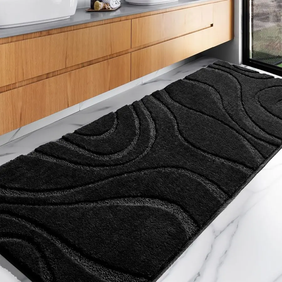 

Bathroom Rugs Runner 24x60 Inch, Ultra Soft and Water Absorbent Long Bath Rugs NonSlip Quick Dry Machine Washable Bath Mats Micr