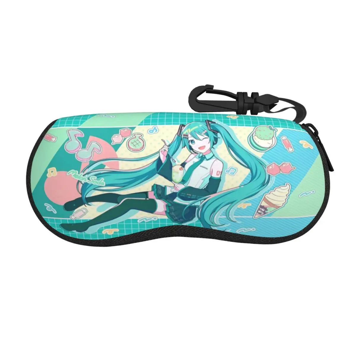Hatsune Miku Singer Music Anime Glasses Case Gift For Girl Boy Sunglasses Storage Box Kawaii Eye Contacts Case