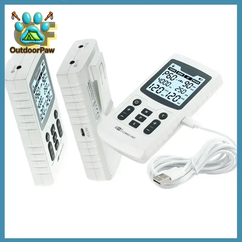 4 in 1 Combo Health Digital IFC RUSS EMS Tens Unit for Back Pain Relief muscle soreness