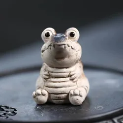 Explosives mini crocodile statue resin crafts ornaments self-healing ornaments chubby and lovely.Animal sculpture decorate