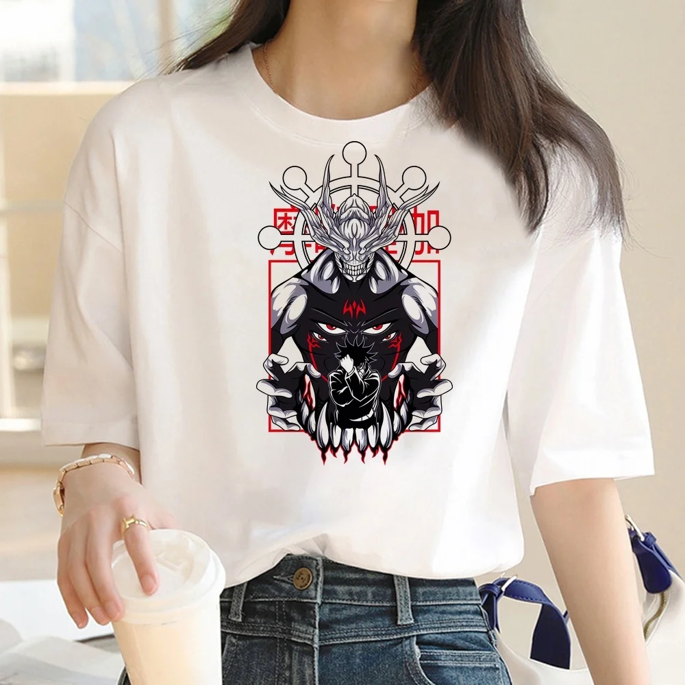 Jujutsu Kaisen Gojo top tees shoujo vintage grunge meme dollette t-shirt baddie alternative  jojifuku 80s y2k