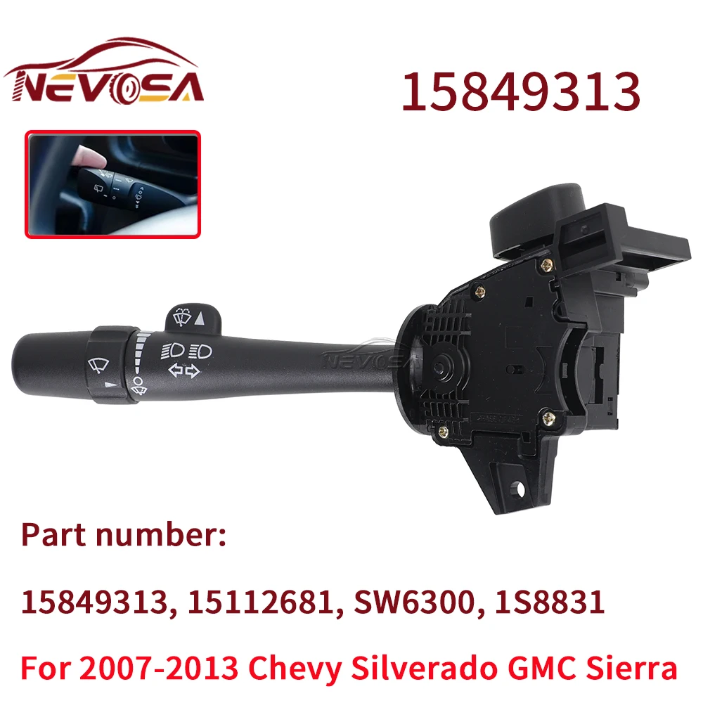 

15849313 для Chevrolet Silverado 1500 2500 GMC Sierra 2007-2013 годов, комбинированный переключатель стеклоочистителя с указателем поворота, колонка 15112681