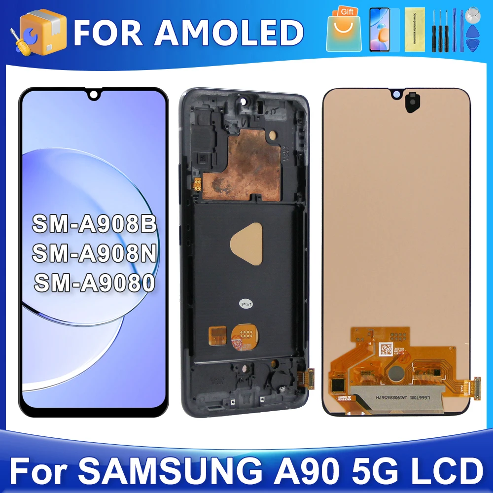 6.7''A90 5G For Samsung For AMOLED SM-A908B SM-A908N SM-A9080 LCD Display Touch Screen Digitizer Assembly Replacement