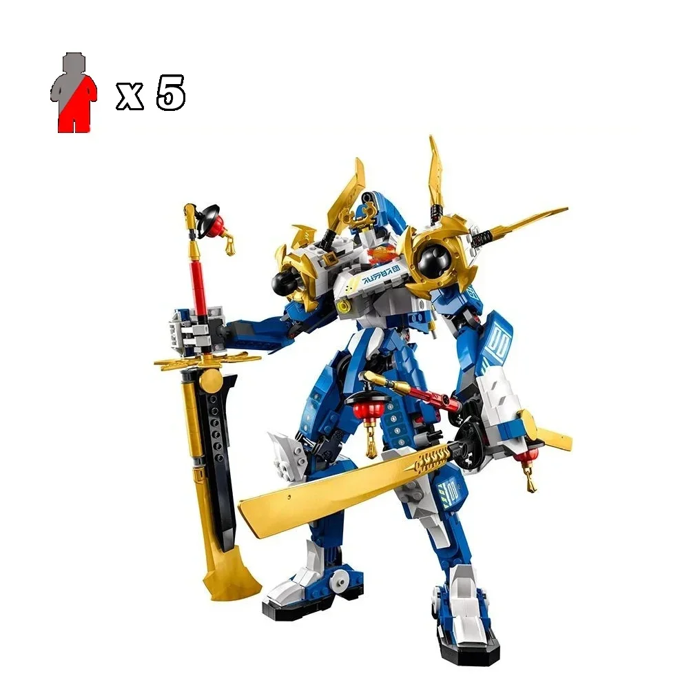 Película animada de Jay Walker's Titan Mech, dragón dorado, bloques de construcción, juguetes de regalo para niños adultos