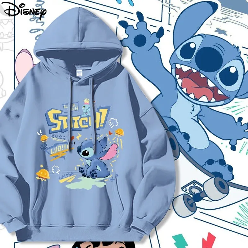 

Милая толстовка с героями мультфильмов Диснея, мужская и женская осенняя модная универсальная индивидуальная трендовая толстовка для пар