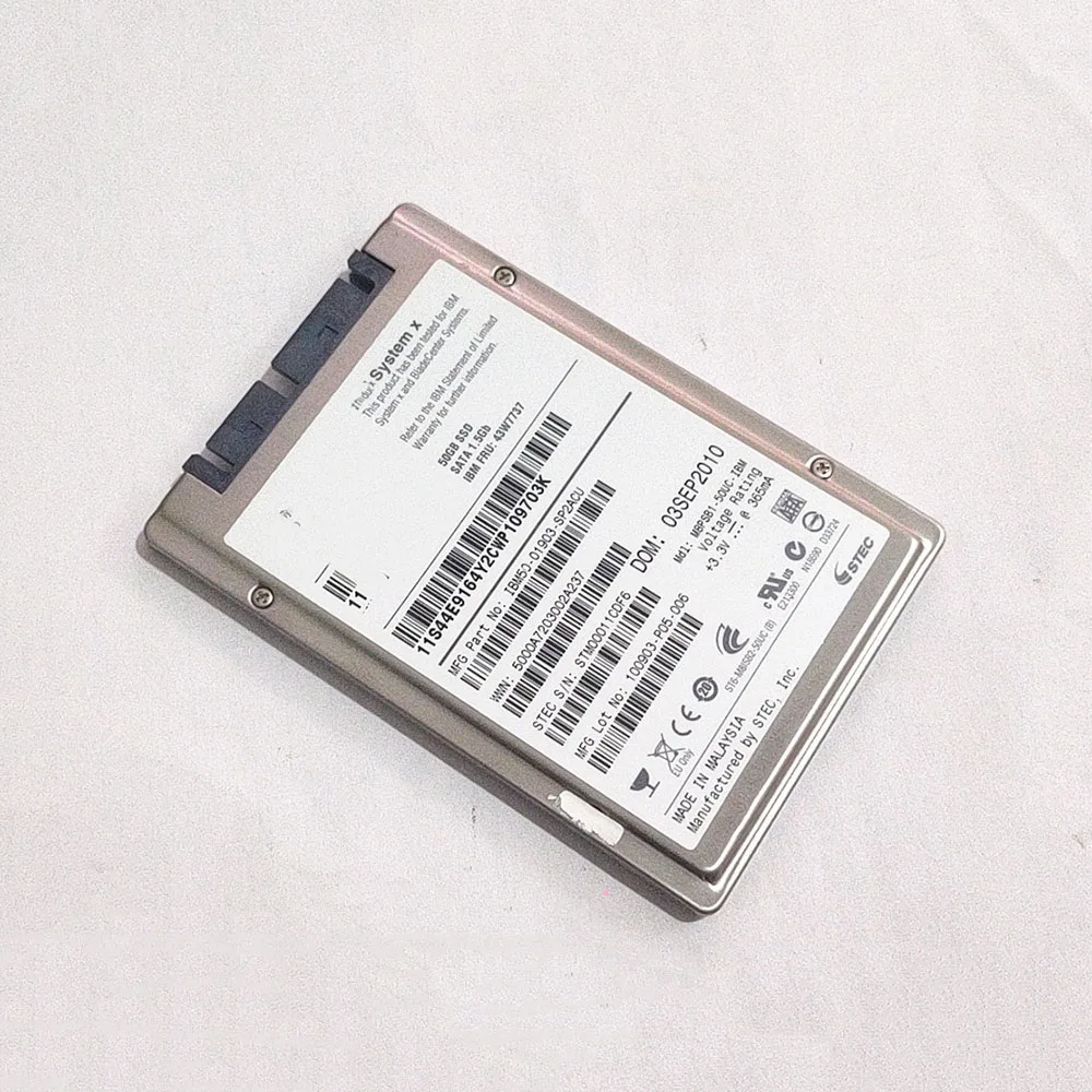 100GB For IBM System X 00W1120 00W1121 00W1124 SATA 6.0Gb Solid State Disk 2.5 Inch