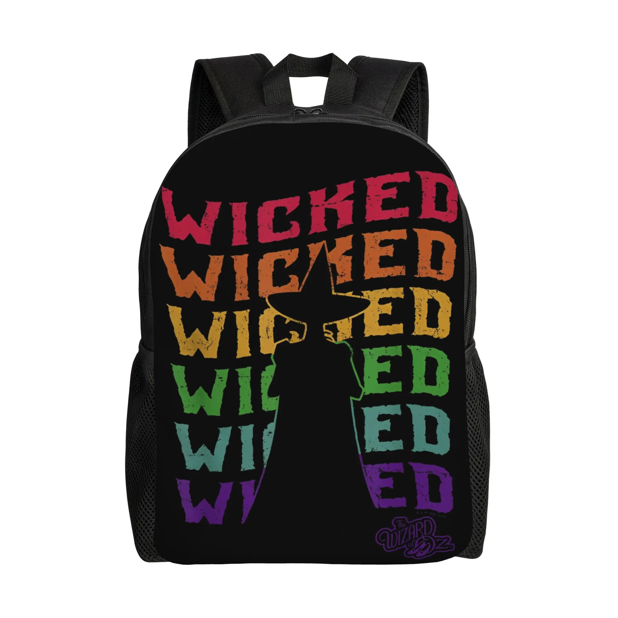 

Модный рюкзак «Волшебник страны Оз» с изображением Злой ведьмы, легкий, для студентов и работы, с радужным принтом, для мужчин и женщин, для ноутбука, из холщовой ткани