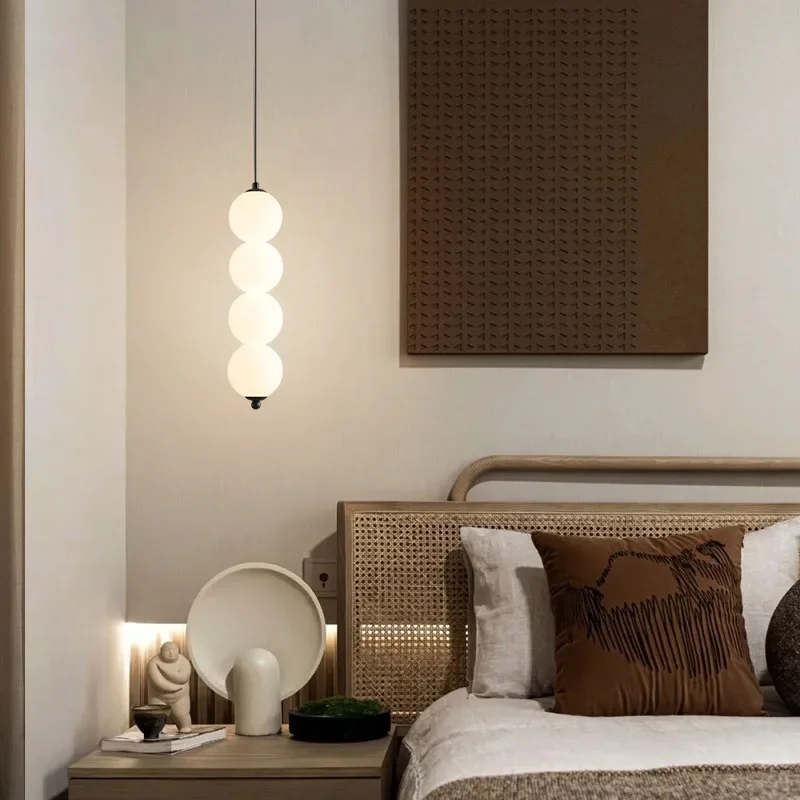 Lampada da comodino per camera da letto, stringa di zucca color crema, linea sospesa con fagioli magici medievali, lampada da bar, parete di fondo del divano, personalizzabile