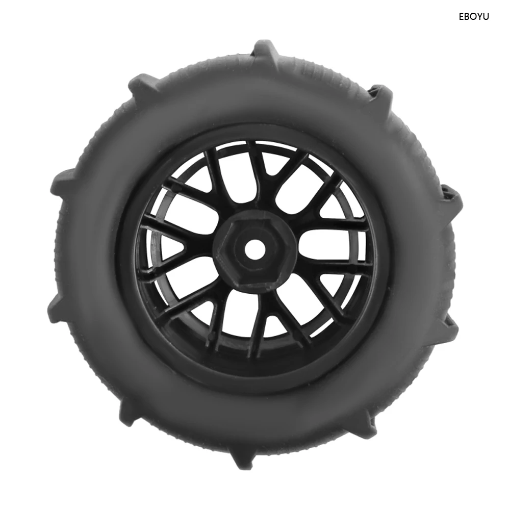 EBOYU Updated Sand Snow Water Tires Wheels for JJRC Q130 HBX WlToys SCY MJX 1:14 1:16 HighSpeed RC Car Toys Replacement Tires