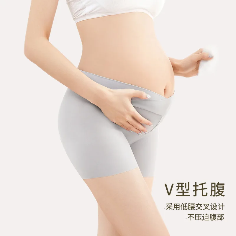 New arrived low waist Pregnant women underwear panties ice slik safety pants briefs spring summer L-XXL high quality 3pc/lot