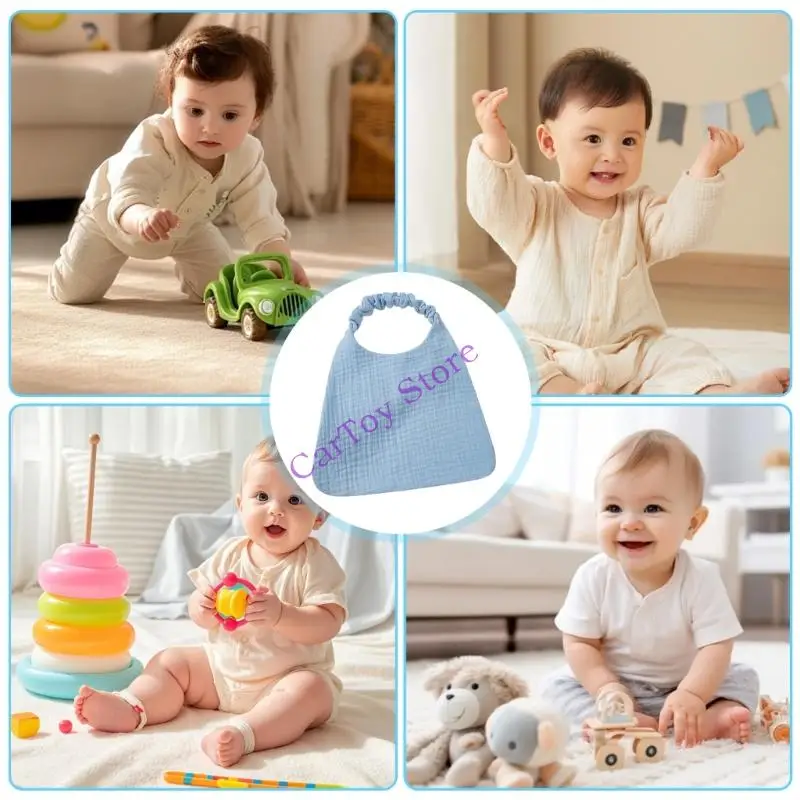 

Soft & Breatahble Bib Cotton Muslin Baby Nursing Bib Burping Cloth for Newborns Toddler Drooling and Teething