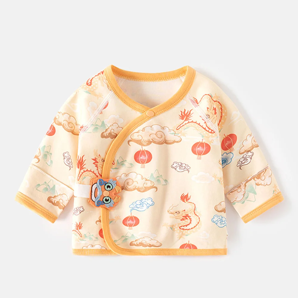 Baby Long Sleeve Shirt Cotton Spring Autumn 0-3 Months Hospital Newborn Baby Tops Unisex Boy Girl Clothes